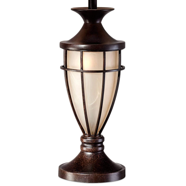 Mission Cage Table Lamps Set of 2 with Night Light, 33" Tall