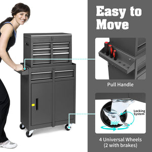 4-Drawer Rolling Tool Chest with Wheels & Lock