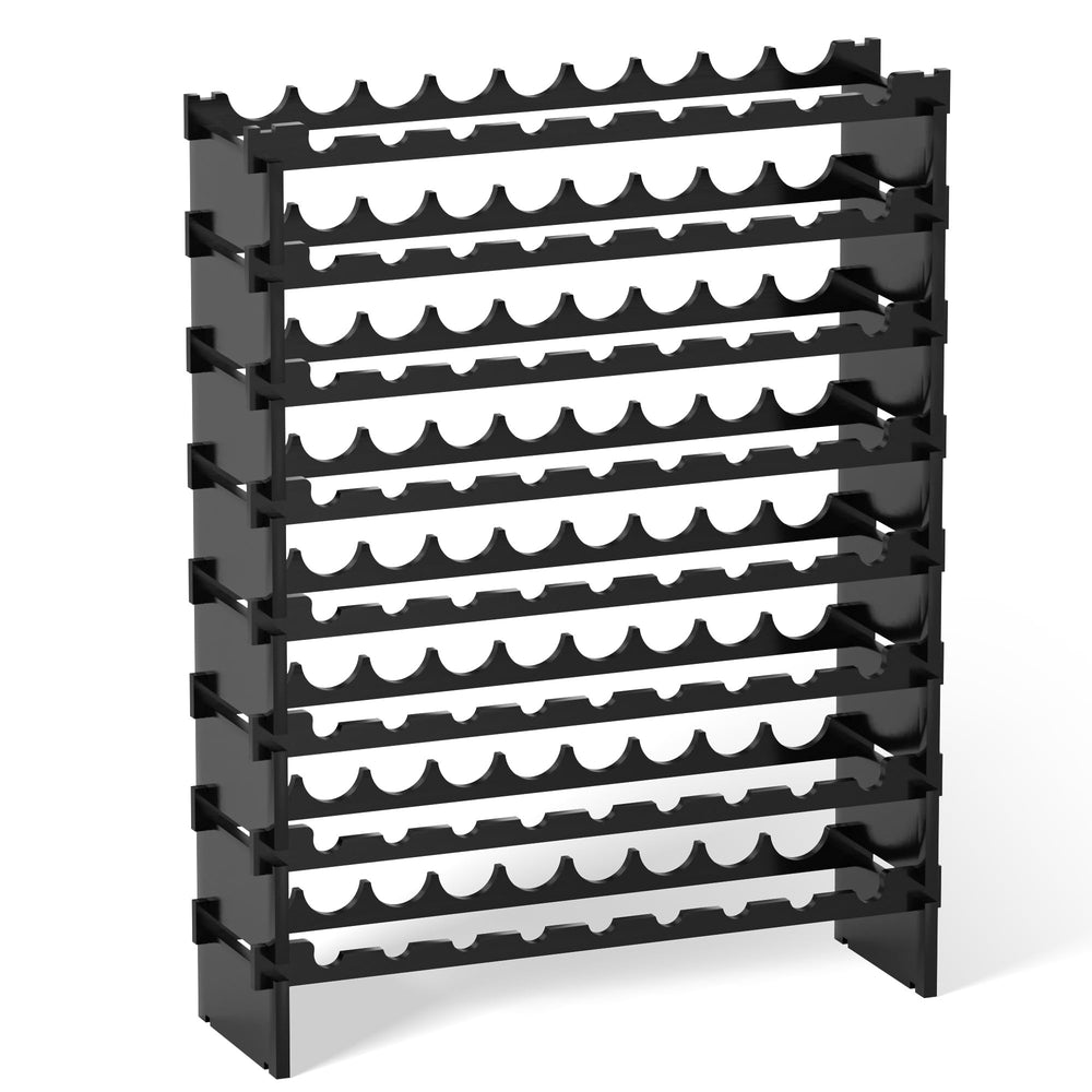 8-Tier Bamboo Wine Rack Freestanding Floor – 72 Bottle Holder