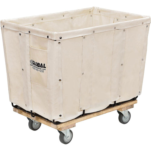 Canvas Basket Bulk Truck 8 Bushel — White