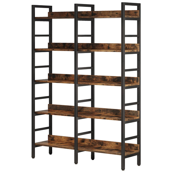 5-Tier Industrial Bookshelf
