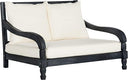 Outdoor Acacia Wood Loveseat with Cushion
