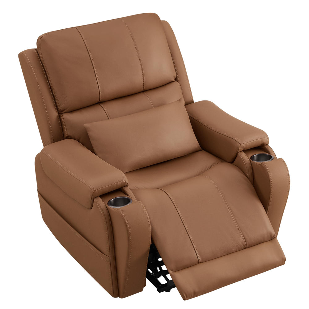 Power Lift Recliner Chair with Heat and Massage – Genuine Leather