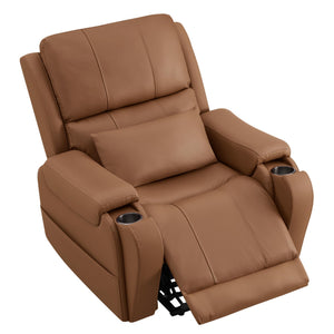 Power Lift Recliner Chair with Heat and Massage – Genuine Leather