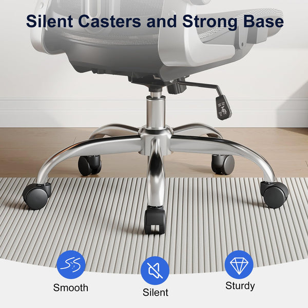 Ergonomic Mesh Office Chair with 3D Armrests & Adjustable Lumbar Support