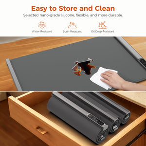 Electric Food Warming Mat | Expandable 3-Piece | 7 Temp & 6-Hour Timer