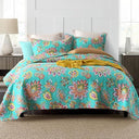 Floral Cotton Quilt Set – Reversible Bedspread Coverlet