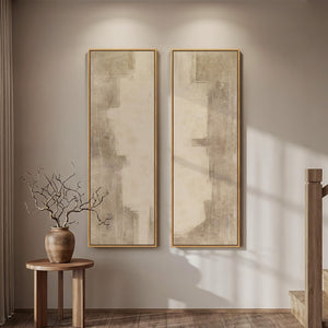 Abstract Vertical Wall Art Set of 2 – Framed Canvas Prints