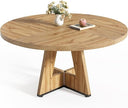47-Inch Round Dining Table with Pedestal Base