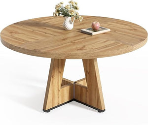 47-Inch Round Dining Table with Pedestal Base