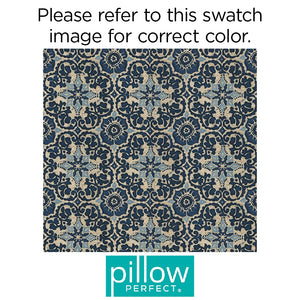 Outdoor Indoor Chaise Lounge Cushion – Blue Woodblock Prism