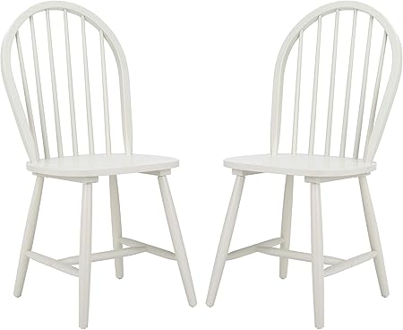 Windsor Farmhouse Dining Chairs Set of 2 – Spindle Back Solid Wood