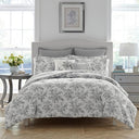 King Comforter Set – Reversible Cotton Bedding with Shams & Throw Pillows