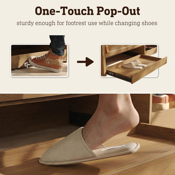 Entryway Bench with Storage & UV Shoe Organizer