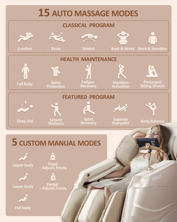 Full Body Massage Chair with Zero Gravity SL-Track