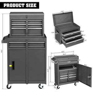 4-Drawer Rolling Tool Chest with Wheels & Lock
