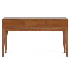 Mid-Century Console Table with 3 Drawers – 54" Solid Hardwood Sofa Table