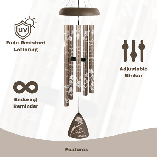 Angels' Arms Memorial Wind Chime – Outdoor Bereavement Decor