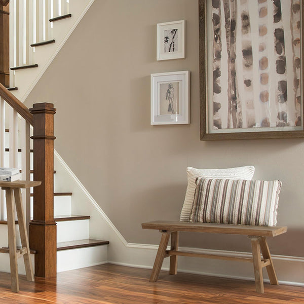 Rustic Solid Wood Farmhouse Bench – Indoor Dining & Entryway Seat