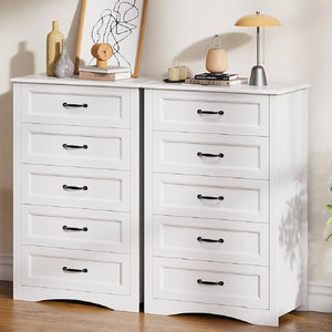 5-Drawer Wood Dresser Storage Cabinet