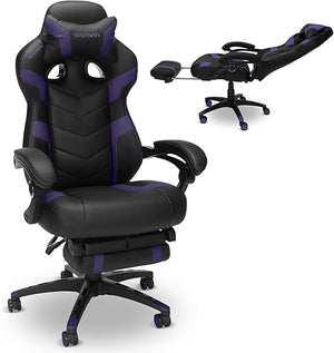 Ergonomic Gaming Chair with Footrest & Lumbar Support