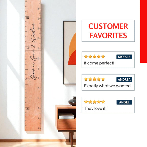Personalized Wooden Growth Chart for Kids