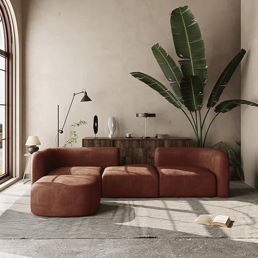 Modern Velvet Sofa Couch with Deep Seating