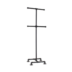 Industrial Pipe 4-Way Clothing Rack