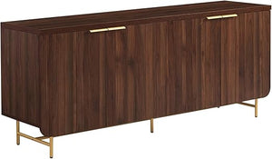 Fluted 4-Door Sideboard Buffet Console, 69 Inch