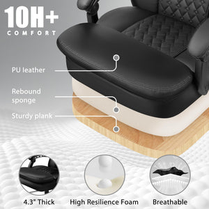 400lbs Executive Office Chair with Footrest & Adjustable Headrest