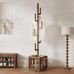 Cactus Freestanding Coat Rack with Storage