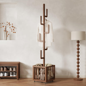 Cactus Freestanding Coat Rack with Storage