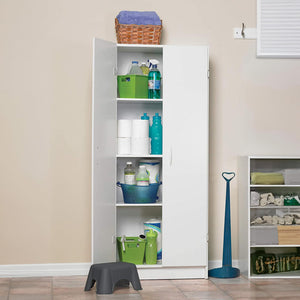 Pantry Cabinet with 2 Doors & Adjustable Shelves — Kitchen, Laundry & Utility Storage