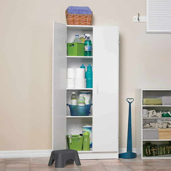 Pantry Cabinet with 2 Doors & Adjustable Shelves — Kitchen, Laundry & Utility Storage