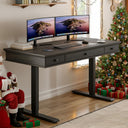 Electric Height Adjustable Standing Desk with Drawers & Outlets, 55" x 23"