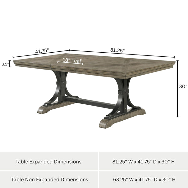 8-Piece Extendable Dining Set with Bench – Driftwood