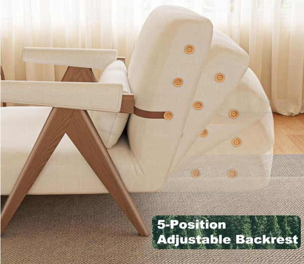 3-in-1 Convertible Sleeper Chair Sofa Bed with Adjustable Backrest