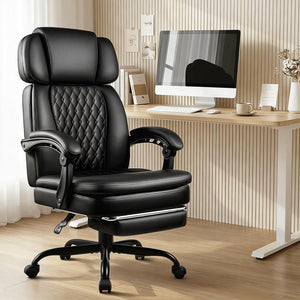 Big and Tall Office Chair 400 lbs with Footrest & Reclining