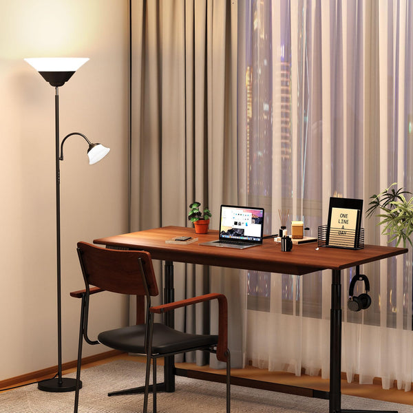 Torchiere Floor Lamp with Reading Light