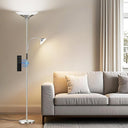 Dual-Zone LED Torchiere Floor Lamp with Remote