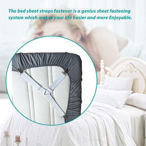 Triangle Bed Sheet Fasteners Adjustable Elastic Mattress Straps Clips