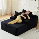 Corduroy Chaise Lounge Sofa Bed – 67 Inch Deep Seat Sleeper Couch