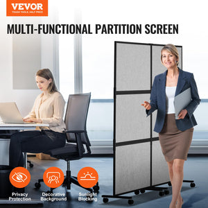 2-Panel Soundproof Office Partition Divider