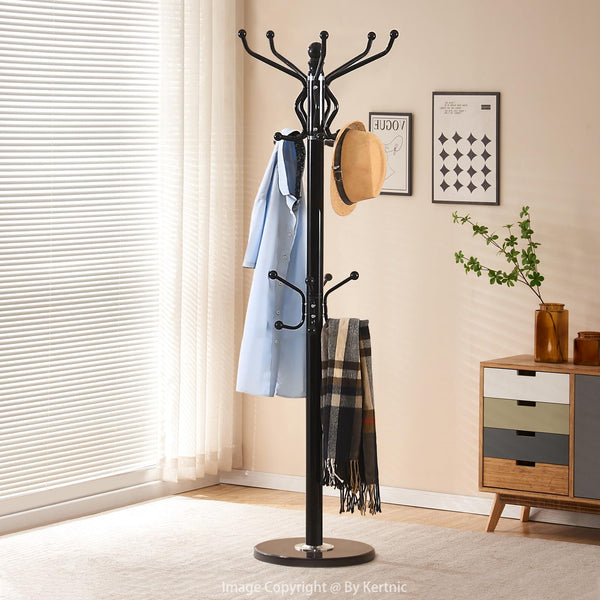 Freestanding Coat Rack with Marble Base
