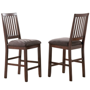 7-Piece Counter Height Dining Table Set with 6 Upholstered Chairs