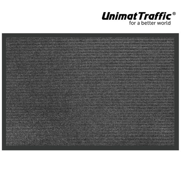 Ribbed Polypropylene Doormat 3x5 – Heavy Duty Charcoal Entrance Mat