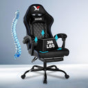 High Back Gaming Chair with Footrest & Lumbar Support