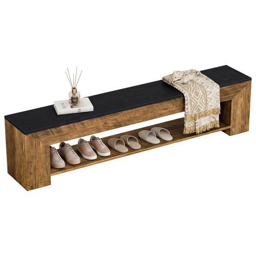 71-Inch Extra Long Entryway Bench with Shoe Storage