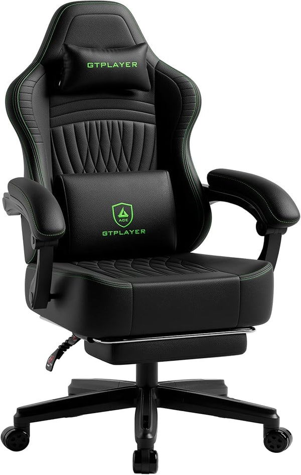 Big and Tall Gaming Chair with Footrest