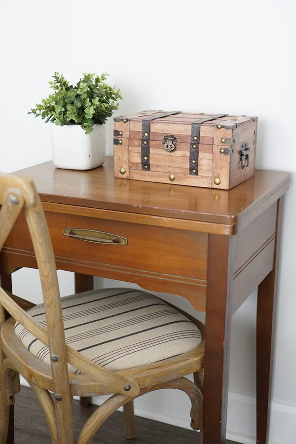 Small Decorative Wooden Trunk Chest